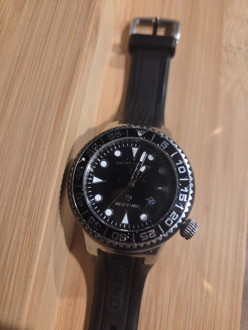 Vintage 2012 Swiss Legend Neptune Diver Gunmetal Swiss Made 50mm Quartz Watch
